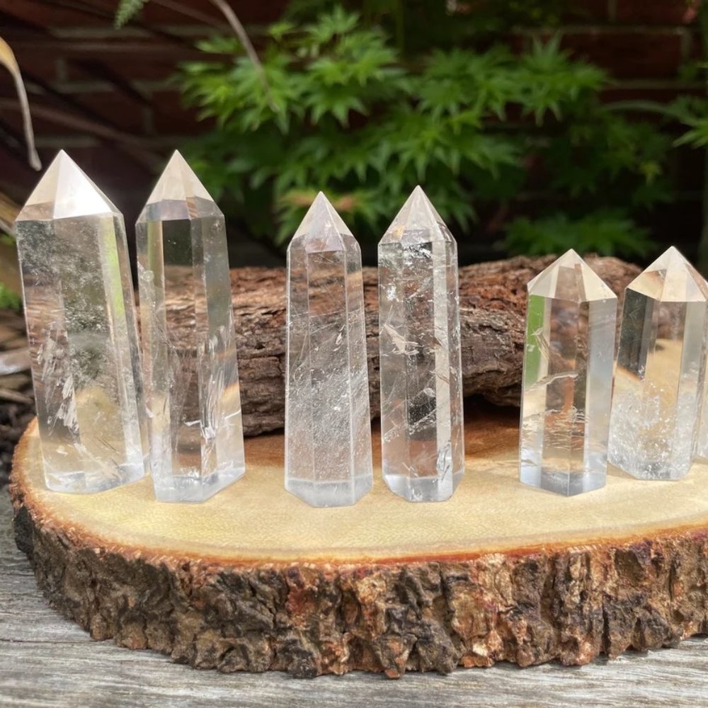 3'' Clear Quartz Point Obelisk Natural Purify Crystal Wand Tower Decoration